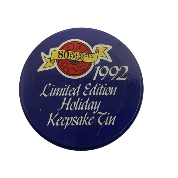 Vintage 1992 Life Savers Holiday Keepsake Tin Christmas Candy Retro Collectible - Picture 4 of 7